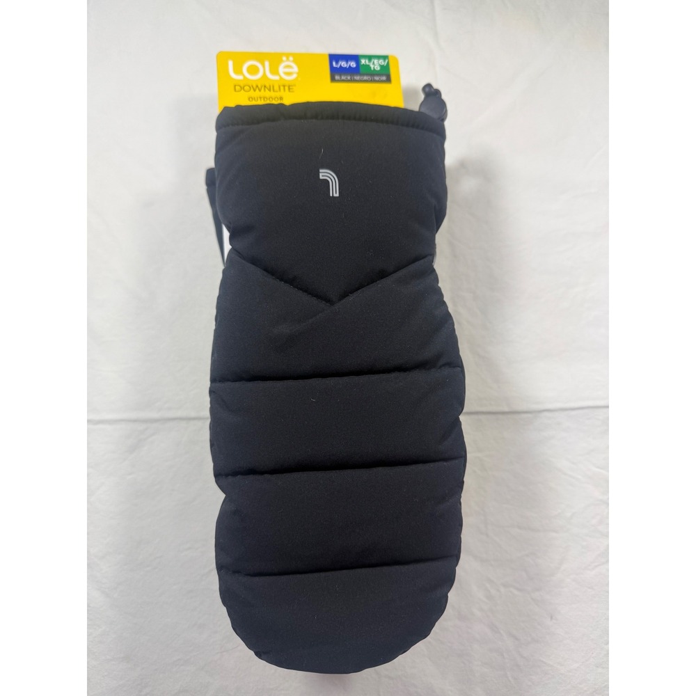 Lole Downlite Outdoor Puffer Mittens Black Duck Down Insulated XL/TG New